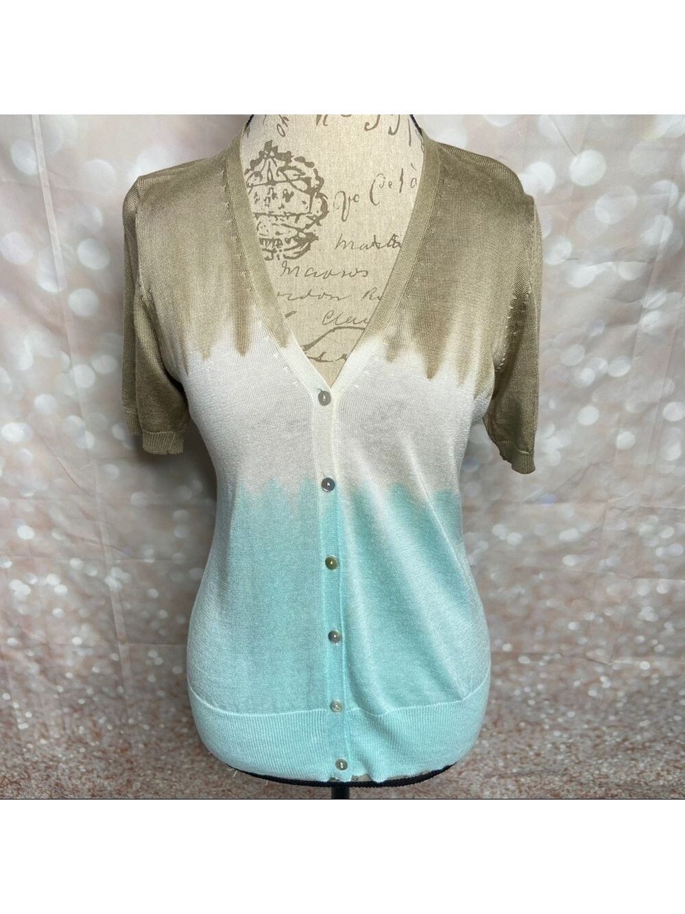 DAVID BROOKS NWT Lightweight Short Sleeve Cardigan